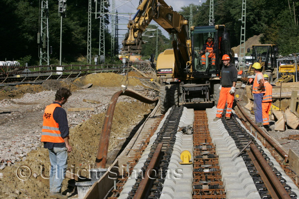 Buschtunnel Ronheide - Gleisbau